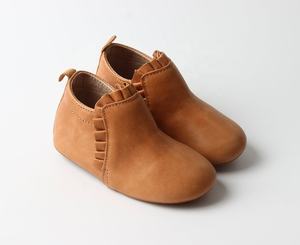 Sole antiscivolo stivali da <span class=keywords><strong>bambina</strong></span> in morbida pelle <span class=keywords><strong>scarpe</strong></span> prime <span class=keywords><strong>passi</strong></span> con pizzo per feste o inverno stagione estiva Design piatto - Product Image 5