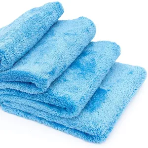 Toalha de pelúcia ultra grossa com camada dupla, toalha para lavagem de carro e polimento, auto absorvente, 500 gsm