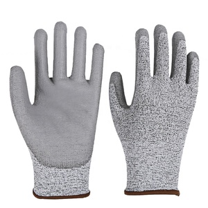 Venta al por mayor nivel 5 Anti corte guantes con <span class=keywords><strong>Grey</strong></span> revestimiento de PU Palm - Product Image 1