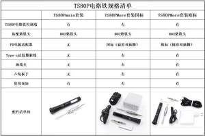 Mini fer à souder intelligent MINIWARE <span class=keywords><strong>TS80P</strong></span> et station avec contrôle de température de 100 à 400 °C, chauffe en 8 secondes, puissance maximale de 30 W - Product Image 5