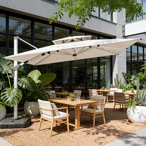 Parasol Commercial Cantilever en Gros 3x4m avec LED Solaire, Entièrement en Aluminium, Tissu 260g, Prix Usine - Product Image 2
