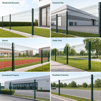 Panneaux de clôture de jardin incurvés 3D haut de gamme, portails de voie d'accès en acier soudé à mailles carrées en V, rail de fil métallique, modélisation 3D BoShuai
