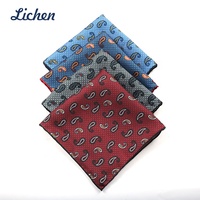 Mouchoir de poche personnalisé pour homme à pois en polyester, doux, tissé, avec ourlet roulé à la machine