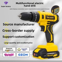 Perceuse-visseuse électrique multifonctionnelle sans fil TALADO pour le commerce extérieur, avec batterie au lithium rechargeable 21V 2.0AH, couple max. 35 Nm
