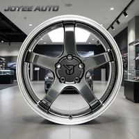 Jantes forgées personnalisées en argent à 5 branches avec lèvre polie, 17-24 pouces, 5x112 5x114.3 5x120 pour Audi RS3 Mercedes A45 BMW M135i