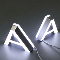 Letras 3D con Retroiluminación LED Personalizadas, Acero Inoxidable, IP65 Impermeable, Multicolor, Colgantes/Para Montar en Pared, para Empresas