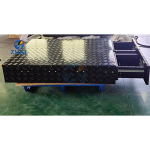 Black Power-coated Aluminum <strong>Tool</strong> Chest Heavy-duty Pickup Truck Trailer <strong>Toolbox</strong> <strong>with</strong> Sliding Drawer for Heavy-duty Guide Rail - Product Image 6