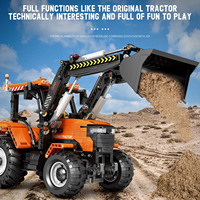 Bloques de Construcción Reobrix, Tractor de Carga 22024, 1496 Piezas, Versión Dinámica, Modelo de Ingeniería, Juguete para Niños de 8 a 13 Años