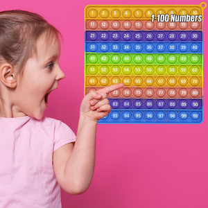 Juguete Sensorial de Silicona de Gran Tamaño con 100 Burbujas, Juguete Educativo de Matemáticas de Doble Cara para Aliviar el Estrés y la Educación - Product Image 3