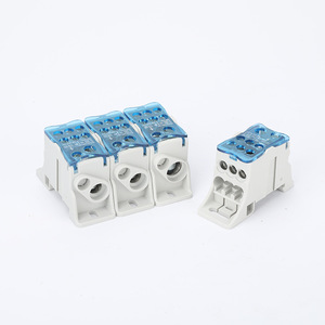 UKK DIN เรลเทอร์มินัลบล็อก80A ป้องกัน125A 250A 400A ขั้วเดียวในปัจจุบันสูงป้องกัน Ip44ที่เป็นกลาง - Product Image 1