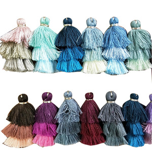 电子魔术时尚七彩三层珠宝手工流苏工艺涤纶流苏迷你流苏DIY项目 - Product Image 6