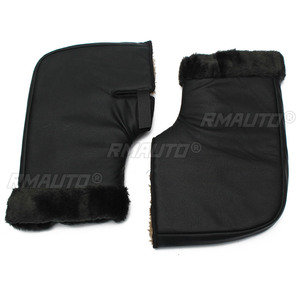 1 paire de manchons de guidon de moto en PU, imperméables, épais et chauds pour l'hiver, gants de conduite pour scooter et moto - Product Image 6