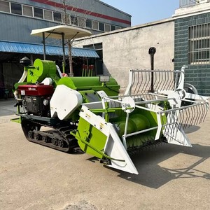 Mini-moissonneuse-batteuse pour blé et riz avec moteur et transmission par engrenages, moissonneuse de céréales multifonctionnelle - Product Image 2