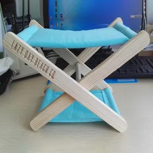 Beach Headrest Oempromo Custom Logo Foldable Wooden Beach Headrest With Pillow