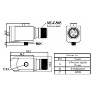 Capteur de vibration filaire RH104 2026 Ronds Best, accéléromètre haute sensibilité pour la surveillance des états des machines