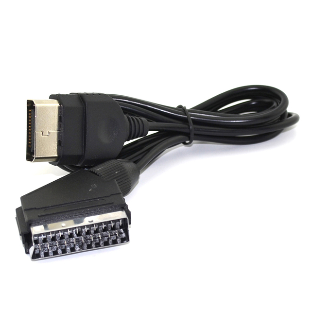 1.8M 6FT 24Pin RGB Scart AV Cable Lead Audio Video Connector for XBOXes Classic Console