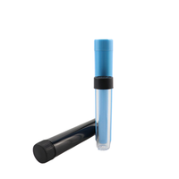 Tube d'emballage rond transparent en plastique PET 120*25mm avec capuchon résistant aux enfants pour médicaments et pilules de rouge à lèvres vente en gros