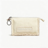Dompet Cashew Zero Lipat dengan Ritsleting, Tempat Lipstik, Headphone Bluetooth, Tas Kecil Tempel Dinding, Tas Kanvas Pantai Musim Panas, Clutch Fashion