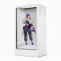 Vitrine publicitaire Android WiFi 86 pouces 3D LCD Full HD avec écran transparent tactile, Holobox IA et CMS basé sur le cloud