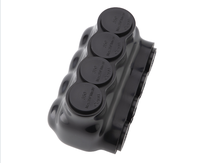 Conectores de Cable Eléctrico Negros UL QMS-S350-4, Conectores Multi-Tap Aislados, Terminales LUG de Entrada de un Solo Lado, UL y Sin Certificación UL
