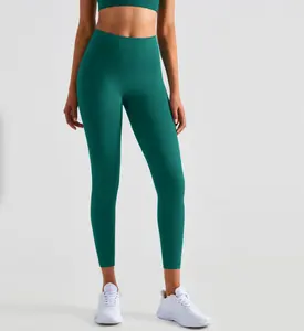 Mulheres Crotchless Extra Cintura Alta Tummy Magro Yoga Roupas Esportivas Senhoras Ginásio de Fitness Calças Leggings Em Estoque Personalizado