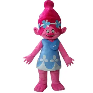 ohlees actual picture cartoon movie Trolls Mascot Costume poppy branch Parade Quality Clowns Halloween party activity Character