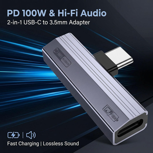 Adaptateur de charge USB-C Type-C vers USB 3.0 femelle OTG 10 Gbps et adaptateur <span class=keywords><strong>d</strong></span>'alimentation PD 100 W pour ordinateur portable, tablette, téléphone - Product Image 1