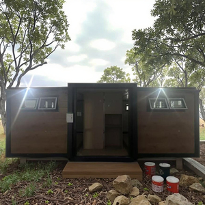 Villa de capsule de <span class=keywords><strong>maison</strong></span> de conteneur de sauna extérieur portatif avec la cuisine pour la terre inutilisée ou les maisons minuscules - Product Image 2