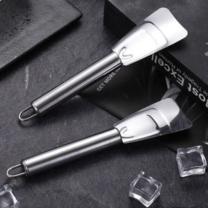 Descongelador de cabeza de <span class=keywords><strong>pala</strong></span> curvada de acero inoxidable para congelador refrigerador de hielo pequeña herramienta de limpieza del hogar utensilio de Metal <span class=keywords><strong>tipo</strong></span> <span class=keywords><strong>cuchara</strong></span> - Product Image 3