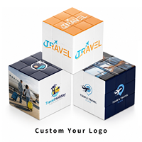 Cube 3x3 personnalisable OEM ODM avec impression UV, n'importe quel logo ou design, jouet promotionnel en plastique ABS, vente en gros