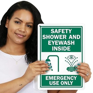 <span class=keywords><strong>Señal</strong></span> de Emergencia Personalizada de Alta Calidad de 10*14 Pulgadas para Ducha de Seguridad y <span class=keywords><strong>Lavaojos</strong></span> - Solo para Uso en Emergencias - Product Image 2