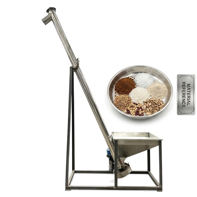 Stainless Steel Spiral Feeder Conveyor for Fertilizer and Food Industry Mobile Customizable Dimensions Feeder