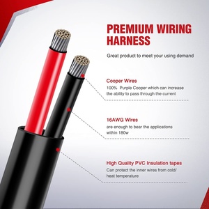 Bộ dây điện đèn <span class=keywords><strong>LED</strong></span> thanh sáng, rơle công tắc bật tắt 12V, cầu chì dao, dây dẫn, bán chạy tại nhà máy, dành cho ô tô, xe máy, chất liệu PVC - Product Image 5