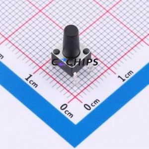 K2-1102DP-O3SW-04 Tactile Switch Through hole-4P,6x6mm Switch Single Pole Single Throw Round Button 1.8N Through Hole - Product Image 1