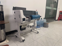 90% tangan kedua UV baru DTF Label Printer Eco pelarut tinta Ricoh cetak kepala 9600dpi resolusi 30-60cm/A3 ukuran stiker kristal