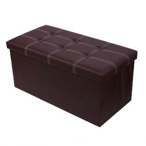 Hot Selling Living Room Furniture Foldable <b>Ottoman</b> Storage <b>Stool</b> Leather Storage <b>Ottoman</b> Long - Product Image 4