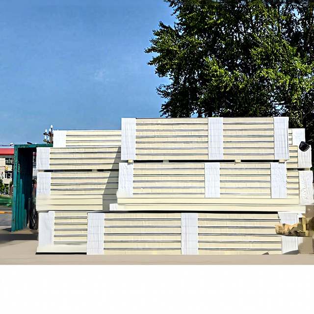 New Insulated Materialfireproof Pu Sandwich Wall Panel Cladding Aluminum Composite Steel Sheet Sandwich Panel for Sale