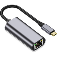 Adaptateur USB C vers RJ45 Gigabit Ethernet 0,2 m, puce RTL8153, 1000 Mbps LAN, coque en aluminium pour MacBook