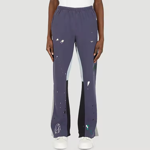 Fabricant de vêtements, vente en gros personnalisée de pantalons de survêtement en molleton français, pantalons de survêtement personnalisés avec graffitis, pantalons de survêtement évasés pour hommes, style streetwear - Product Image 5