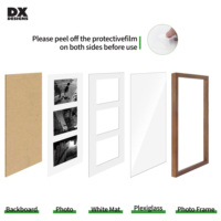 Cadre photo collage multi-ouvertures en bois DX DESIGNS, convient aux photos 5x7 avec passe-partout ou 9x18 sans passe-partout, cadre mural pour la maison