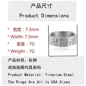 Women's <b>Titanium</b> Steel Cross <b>Ring</b> Geometric Design Punk Style Gift Jewelry 21059 - Product Image 4