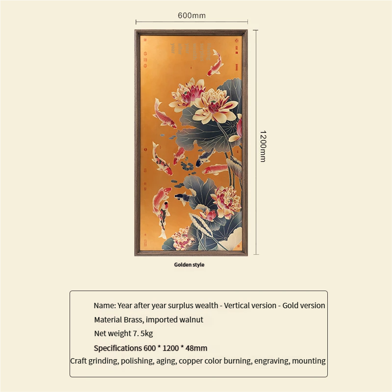 Years of surplus wealth - Golden 60 * 120cm