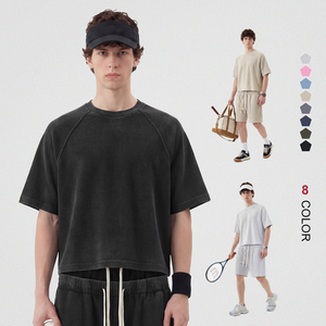 Unisex Cotton Boxy Fit Tshirt Waffle Fabric Custom Logo <strong>T</strong> <strong>Shirt</strong> Washed Distressed Casual <strong>Vintage</strong> Fashion Short Sleeve <strong>T</strong>-<strong>Shirt</strong> - Product Image 1