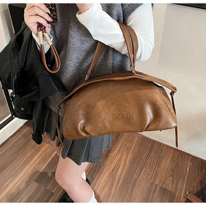 Bolso de Mano para Mujer, Estilo Moderno, Informal, Elegante y Sencillo, con Cierre de Cremallera, Correa Única, Bolso Bowling - Product Image 6