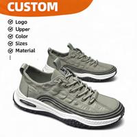 Chaussures décontractées pour hommes, confortables, en PU et maille, motif crocodile, à lacets, respirantes, légères, pour la marche quotidienne en extérieur