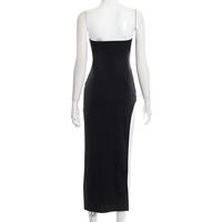 Y2K Europa und Amerika Neue Damen Tube Top Kleid Rock Slim Side Open topless Party Solid Color Sexy Kleid
