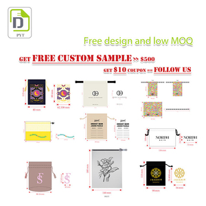 ถุงผ้าซาตินไหมพิมพ์โลโก้ตามสั่ง ขนาดเล็ก พร้อมเชือกผูก สำหรับใส่เครื่องสำอาง วิกผม เครื่องประดับ หรือของใช้ต่างๆ ป้องกันฝุ่น - Product Image 6