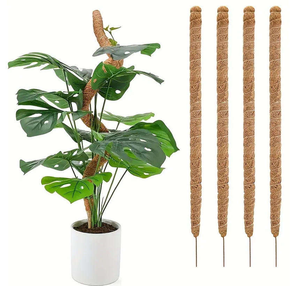 Poteau en fibre de coco flexible, support de plante <span class=keywords><strong>DIY</strong></span> façonnable, bâton d'escalade pour plantes grimpantes - Product Image 3