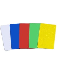 Digital druckbare leere einfarbige PVC-Karten Gelb Rosa Blau Schwarz Rot Grün