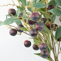 Vente en gros de branches de prune artificielles de haute qualité, scintillantes, de grande taille, 94 cm, accessoires de photographie, décoration de cuisine, décoration de table à domicile